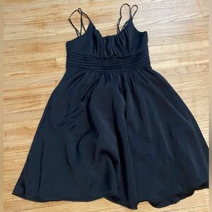 H & M Women size 10 Elegant Black Spaghetti Strap Dress Knee Length